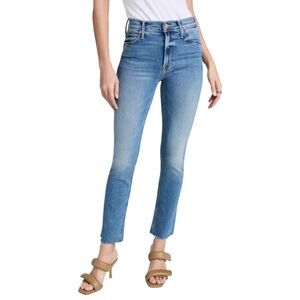 MOTHER | Mid Rise Dazzler Ankle Fray